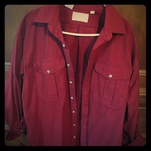 XL CC Filson Co, brick red, thick 100% cotton